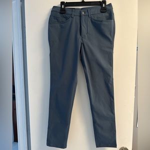 NEW Lululemon Men ABC Pant Slim Fit Warpstreme Iron Blue Size 29”X 30”
